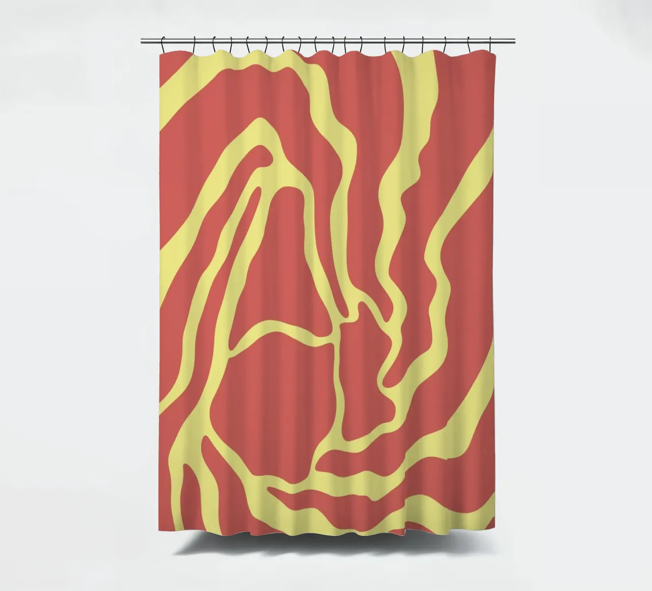 Minimalist Wave Lines Duschvorhang von MODERN NUANCE