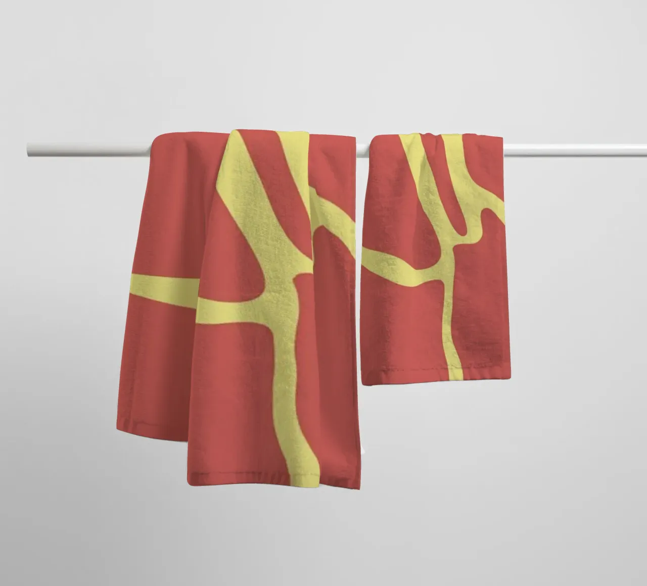 Minimalist Wave Lines towel by MODERN NUANCE