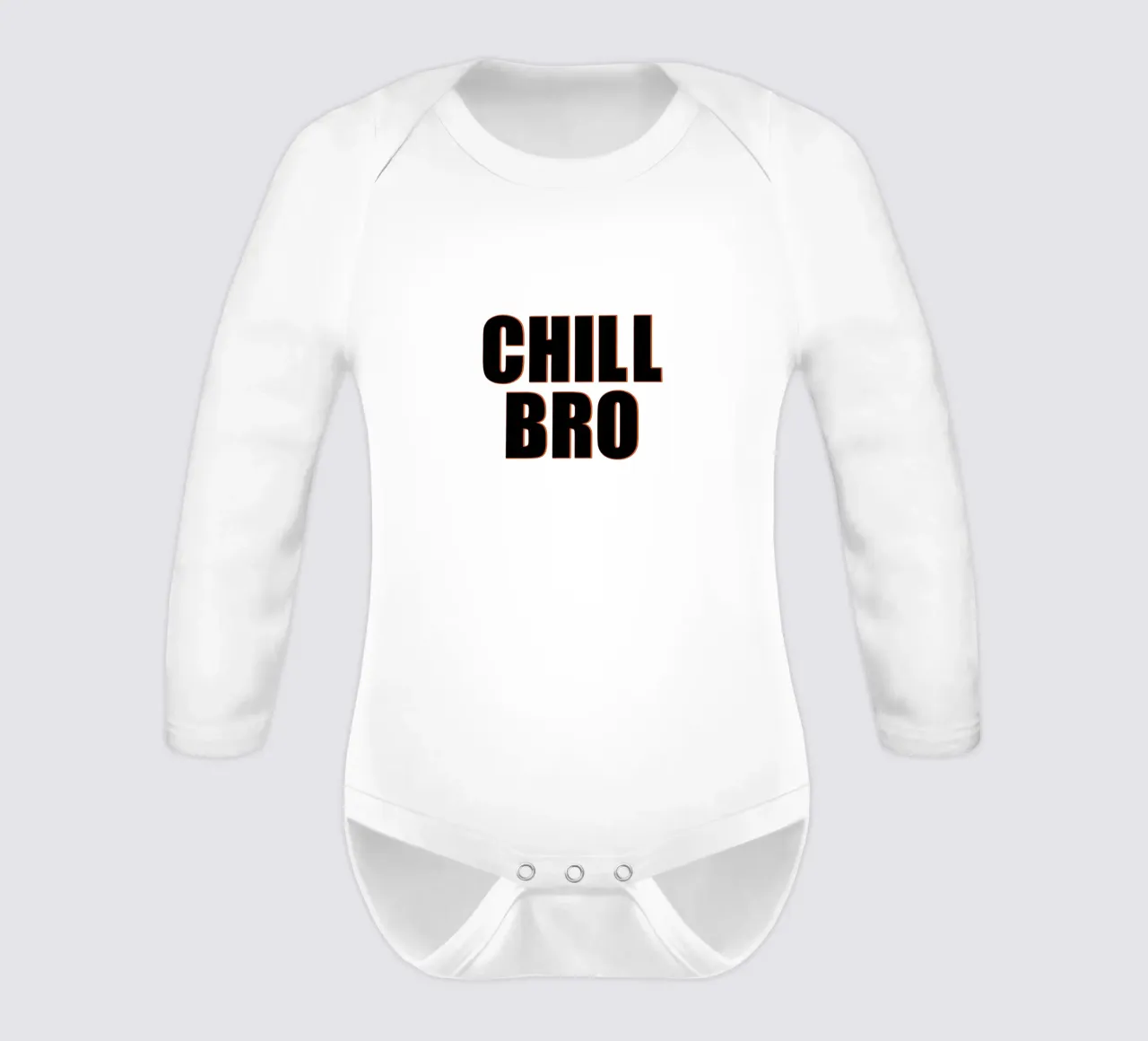 Cool "Chill Bro" long-sleeve baby romper by Carinaprint