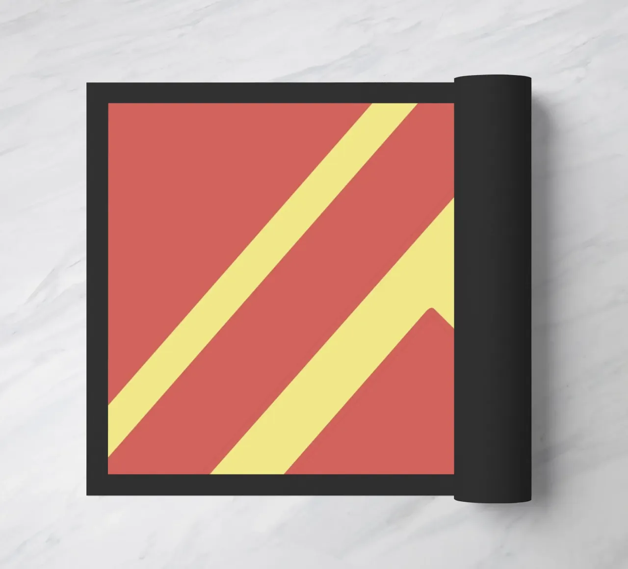 Geometria rossa minimalista zerbino da MODERN NUANCE