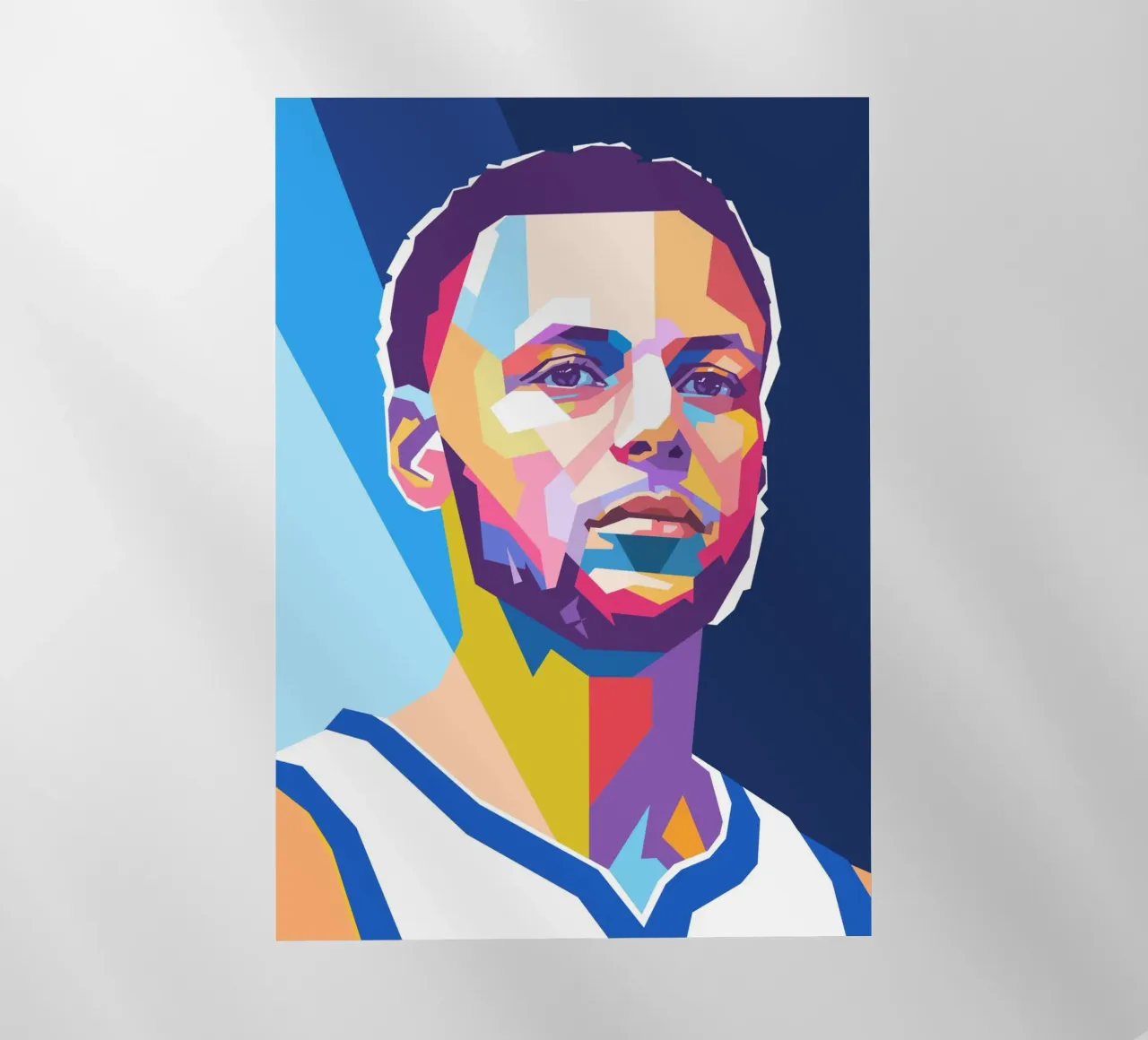 Ritratto pop art di Stephen Curry pellicola backlit da Hantamrata