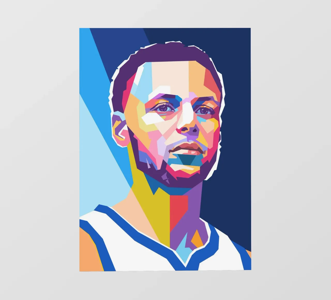Ritratto pop art di Stephen Curry pellicola backlit da Hantamrata