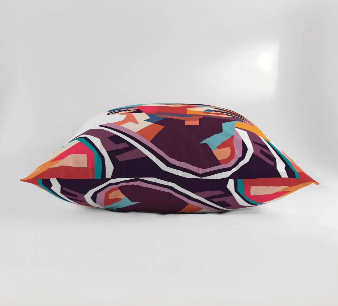 Michael Jordan pop art portrait decorative cushion by Hantamrata