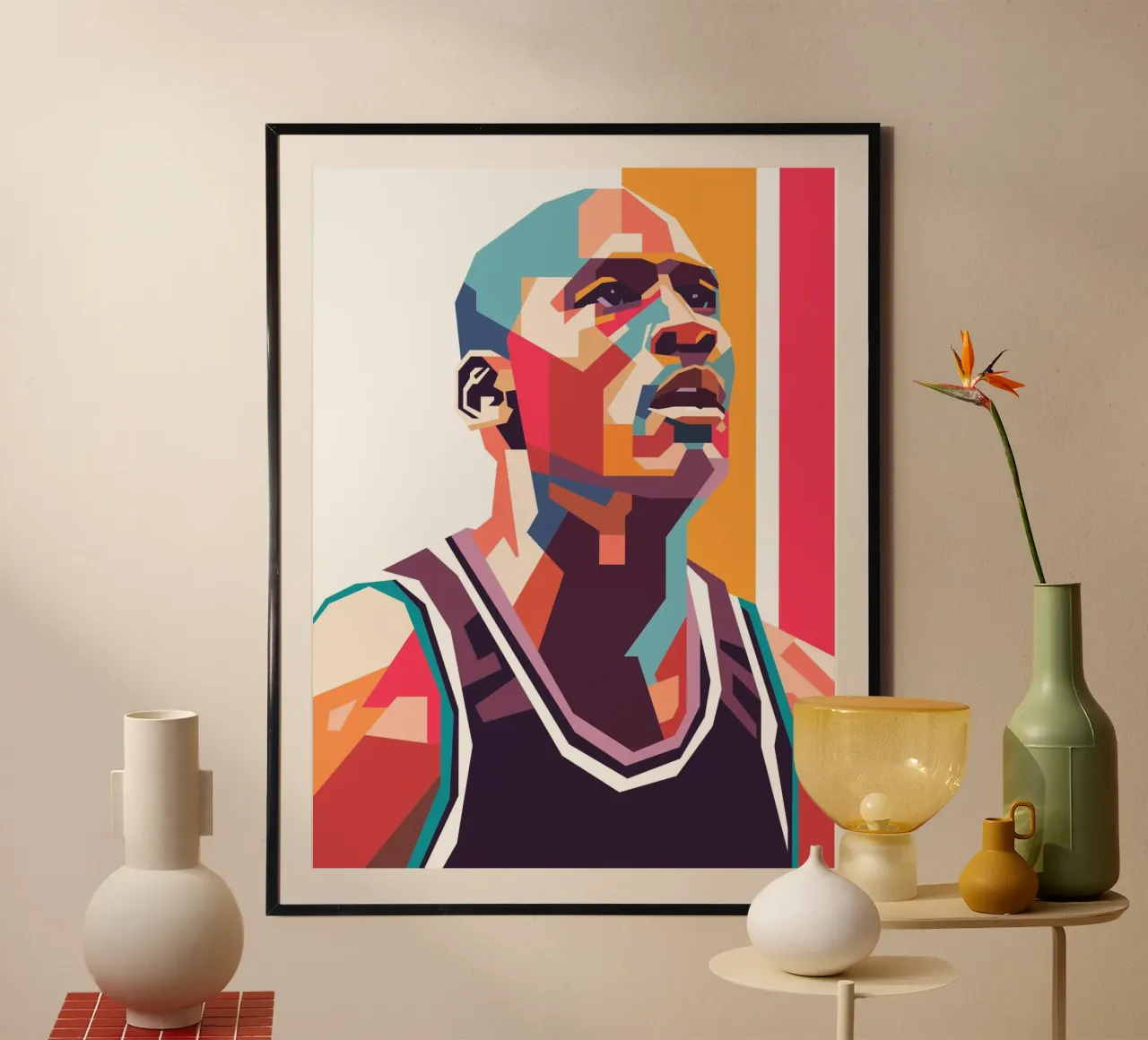 Ritratto pop art di Michael Jordan carta hahnemühle da Hantamrata
