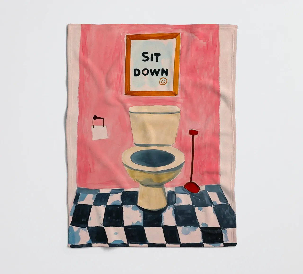 Please sit down Fleecedecke von Carinaprint