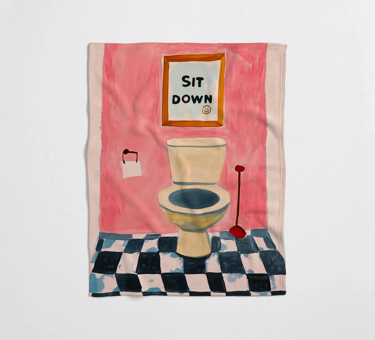 Please sit down Fleecedecke von Carinaprint