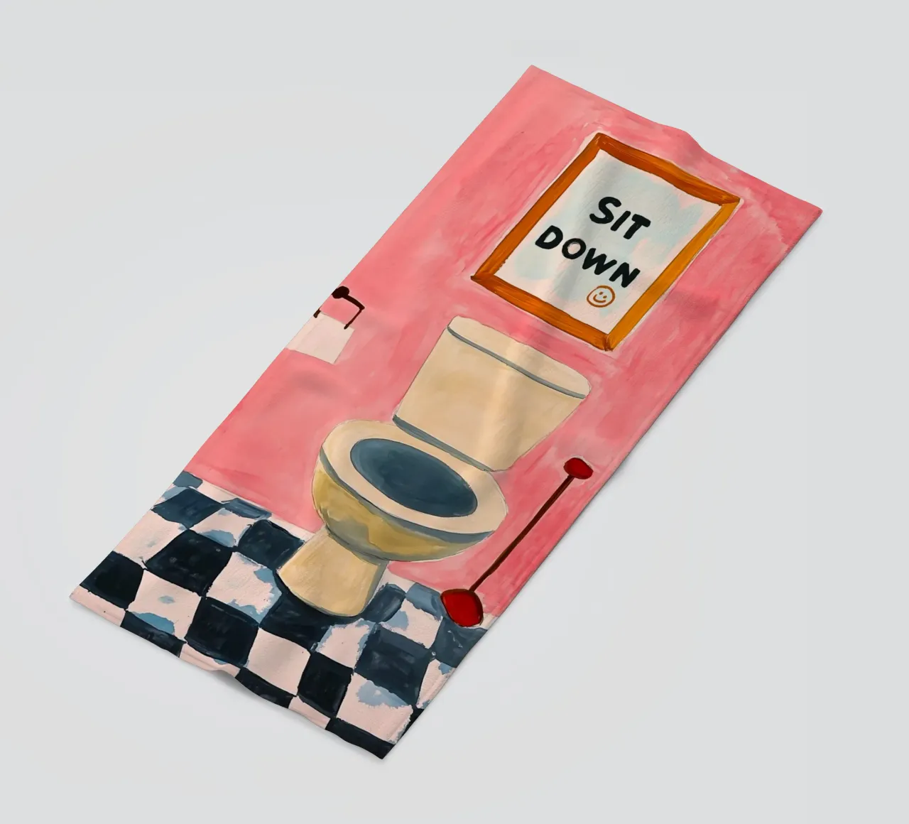 Please sit down beach towel by Carinaprint