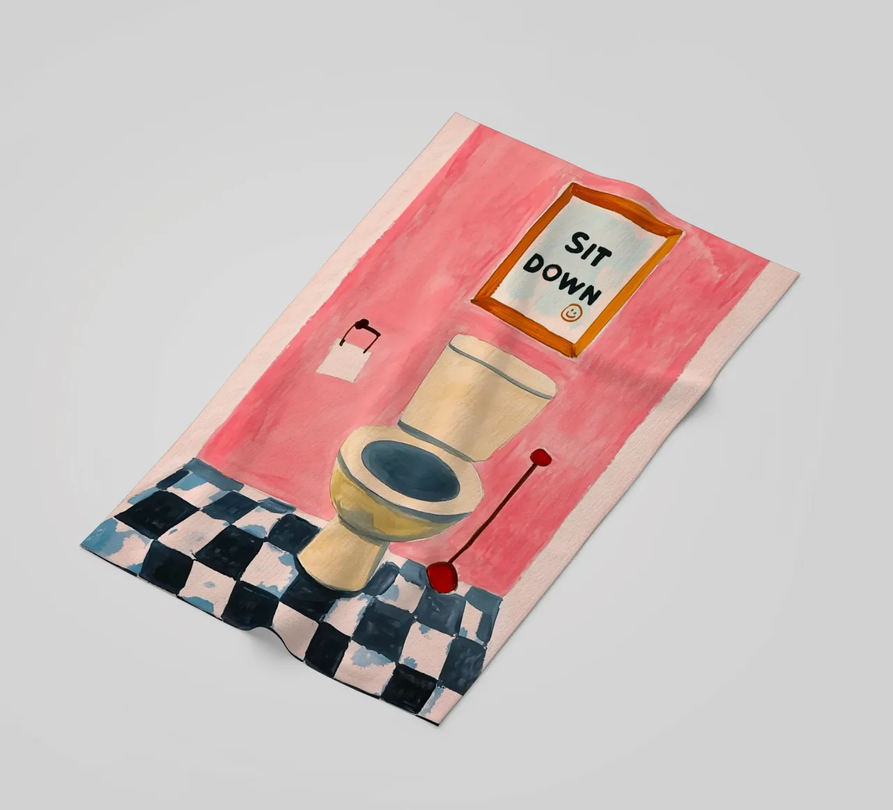 Please sit down beach towel by Carinaprint