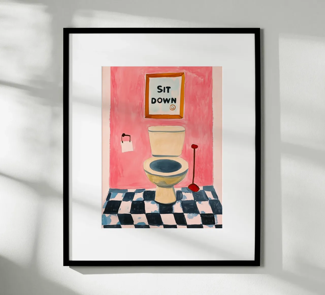 Please sit down poster by Carinaprint