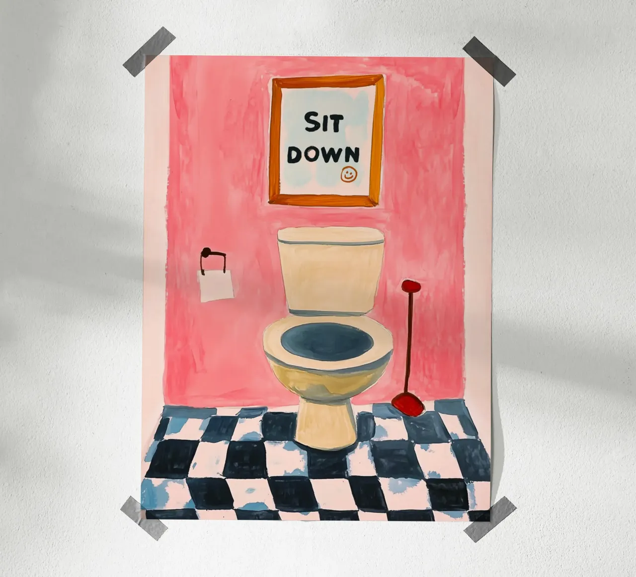 Please sit down poster by Carinaprint