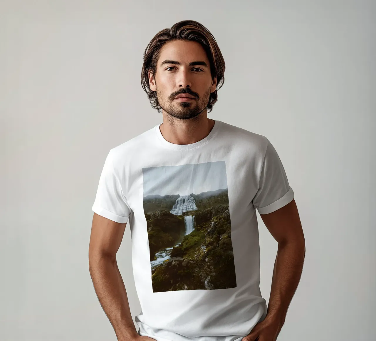 Cascata in Islanda - Fiordi occidentali Islanda Dynjandi t-shirt da Wunderbarwir