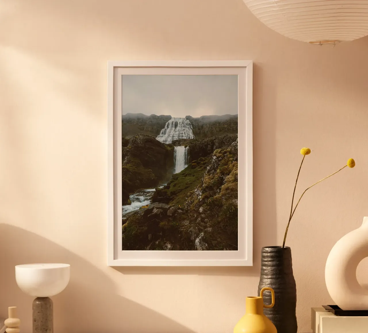Cascata in Islanda - Fiordi occidentali Islanda Dynjandi carta hahnemühle da Wunderbarwir