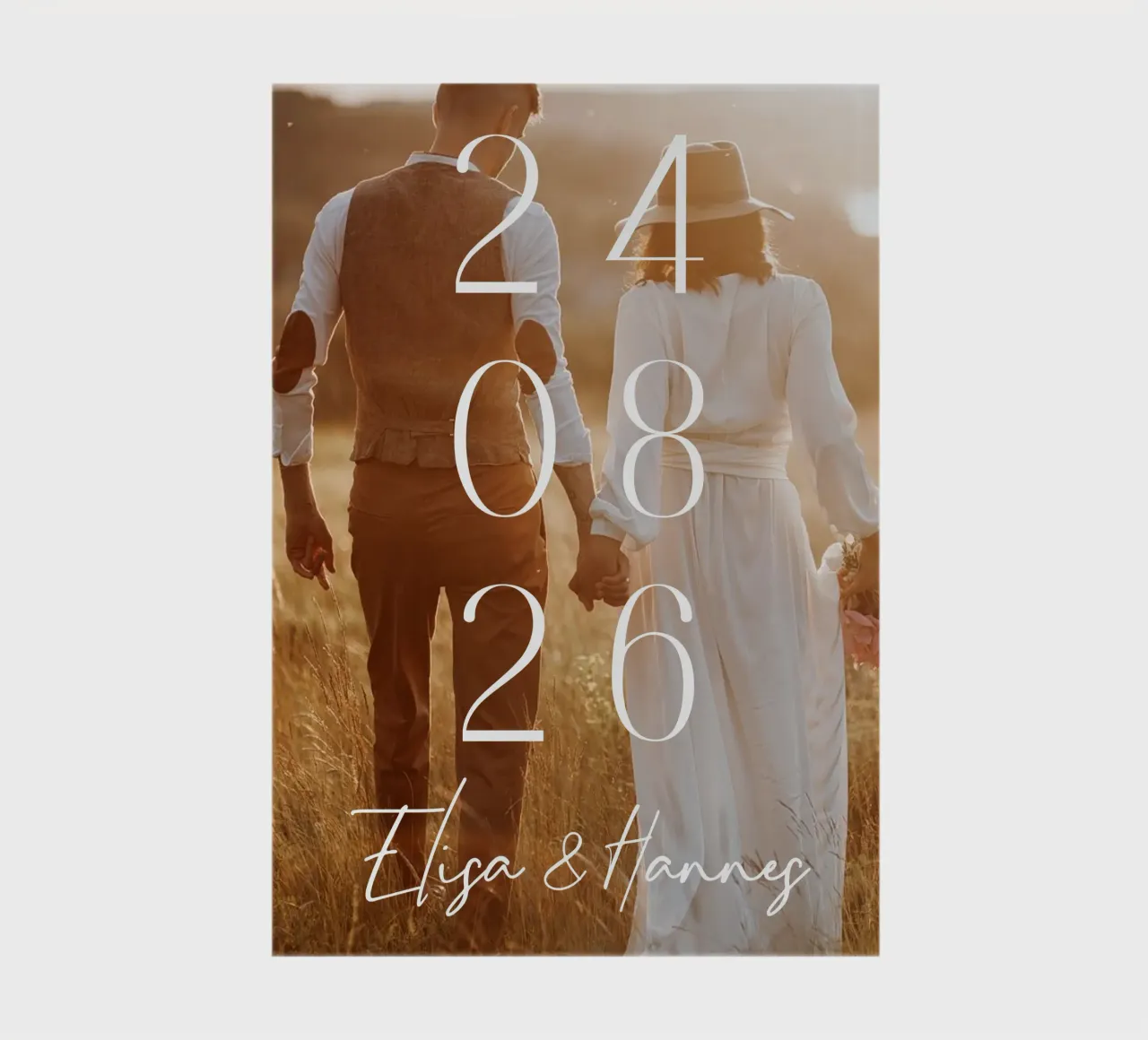 Couple Wedding Date Photo Print Minimal Numbers Print notebook by Wunderbarwir