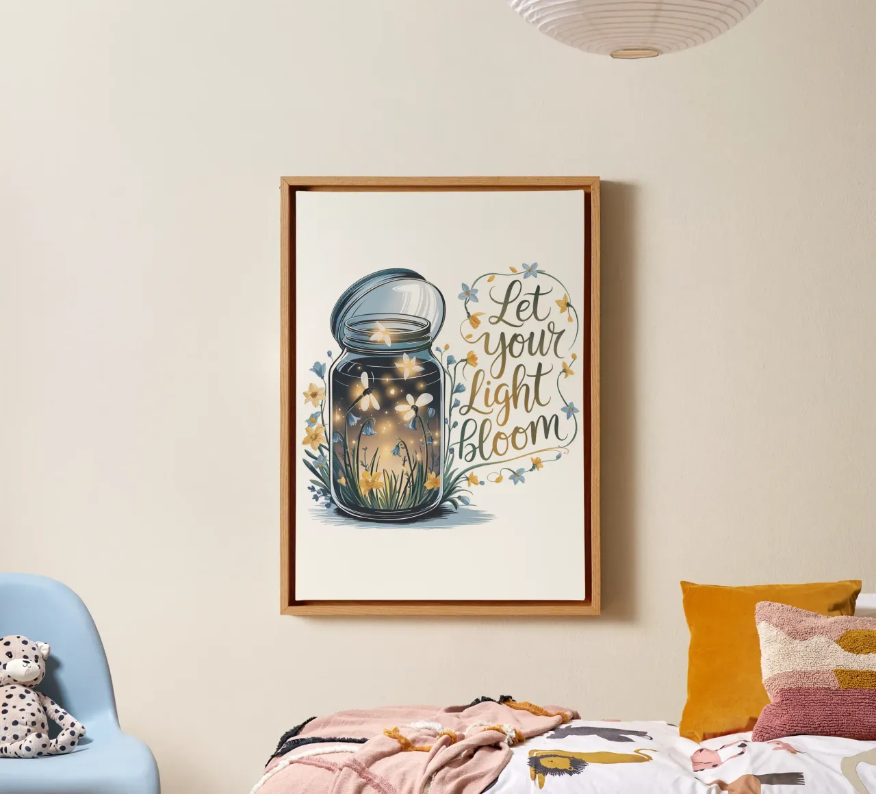 Inspirational Tshirt Magic Glowworm Tshirt - Motivation canvas with Floater frame by Wunderbarwir