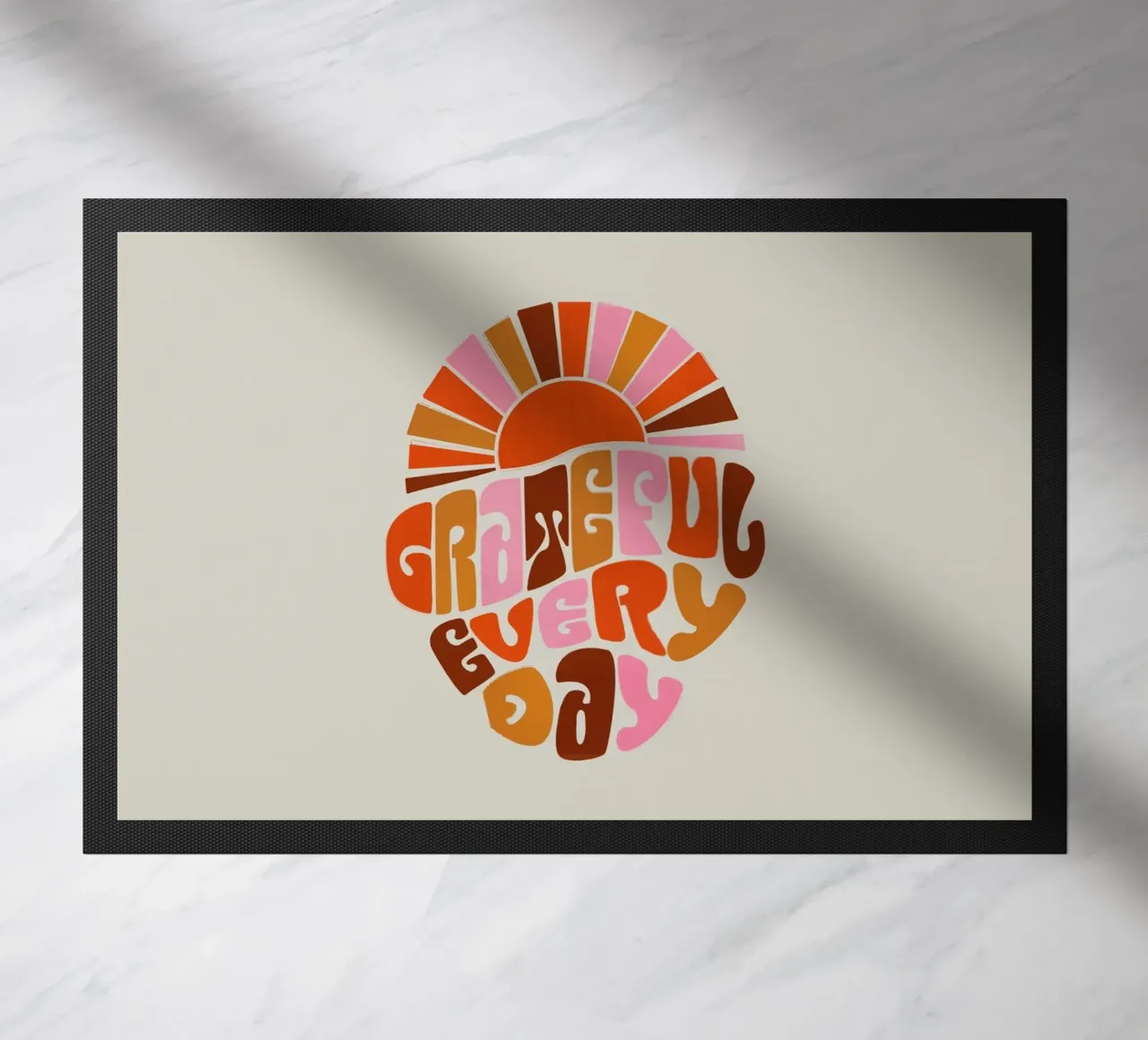 Retro Grateful Everyday Typography Art – Warm Earthy Tones zerbino da showmemars