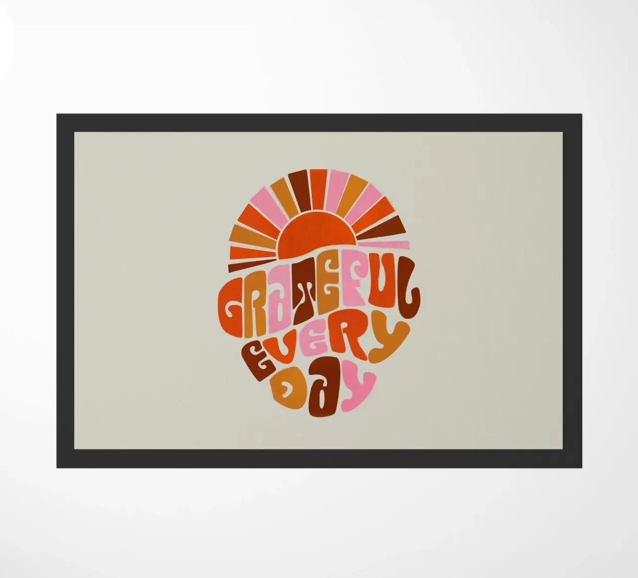 Retro Grateful Everyday Typography Art – Warm Earthy Tones zerbino da showmemars