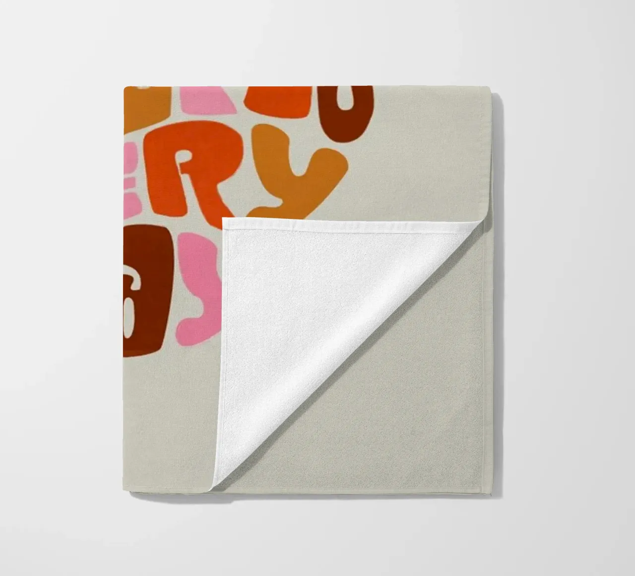 Retro Grateful Everyday Typography Art – Warm Earthy Tones telo mare da showmemars