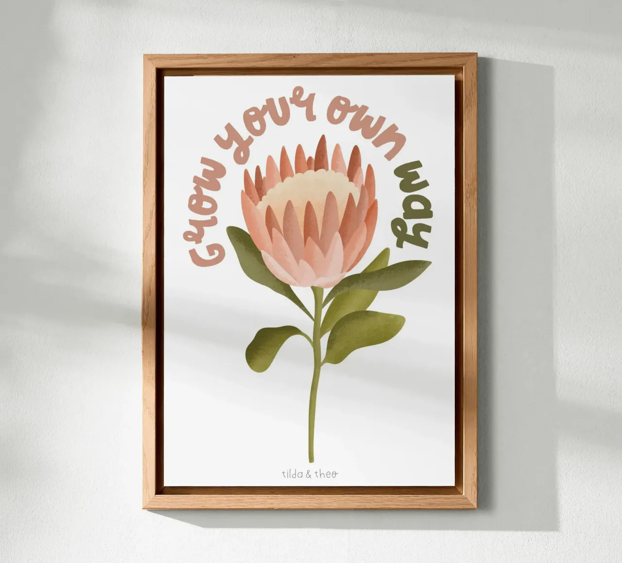 Poster Protea Coltivare a modo proprio Pflanze Boho Blume alluminio dibond da tildaandtheo