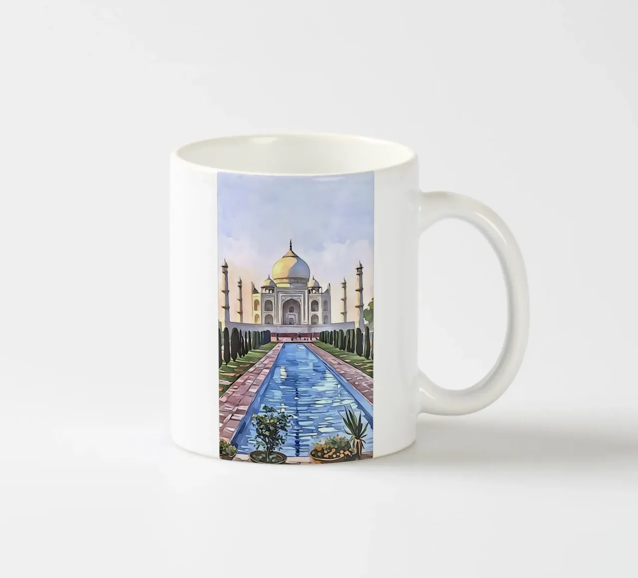 Taj Mahal, indiano, Motiv 13 tazza in ceramica da ZAMART