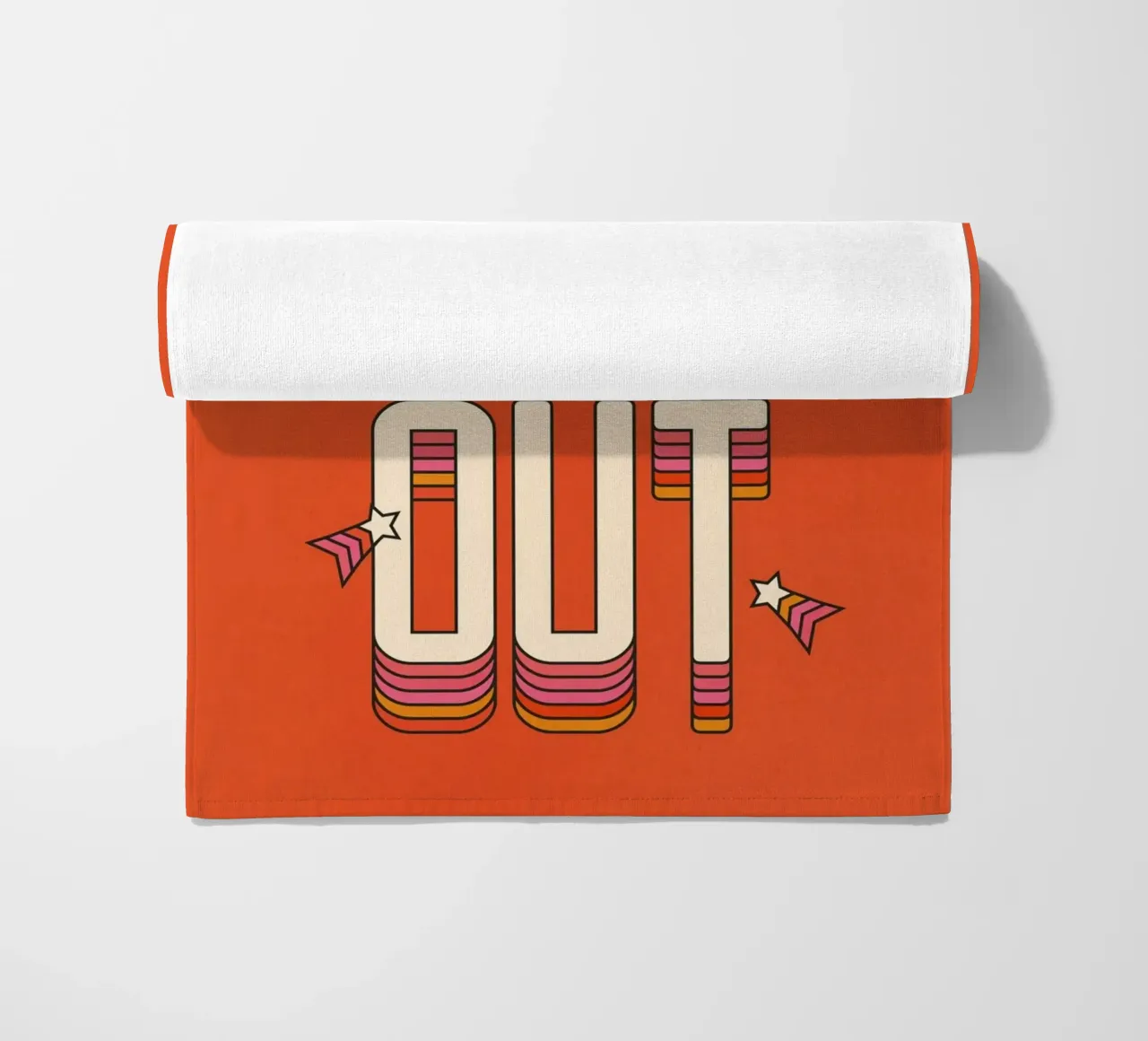 Retro "Chill Out" Typography Art – 70s Groovy Aesthetic telo mare da showmemars
