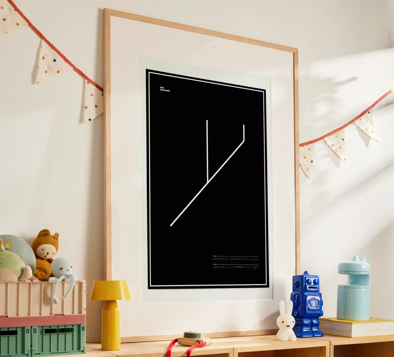 Tube Font poster avec cadre en aluminium de Marcin Plonka