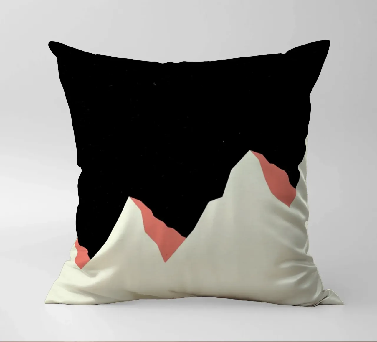 Dark Night White Mountains decorative cushion by Rosi Feist