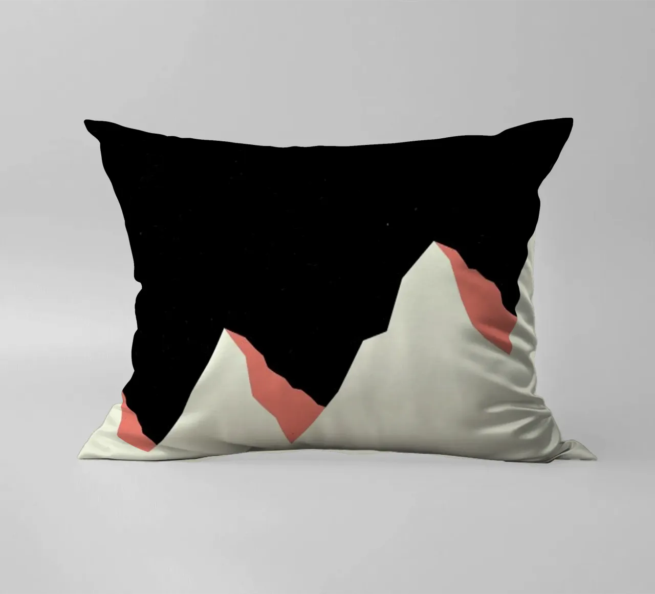 Dark Night White Mountains decorative cushion by Rosi Feist
