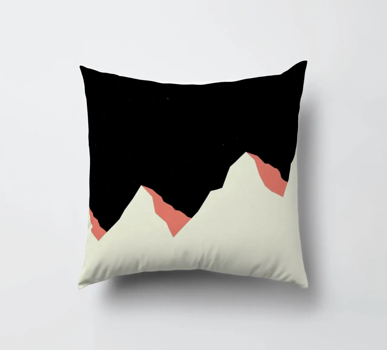 Dark Night White Mountains decorative cushion by Rosi Feist