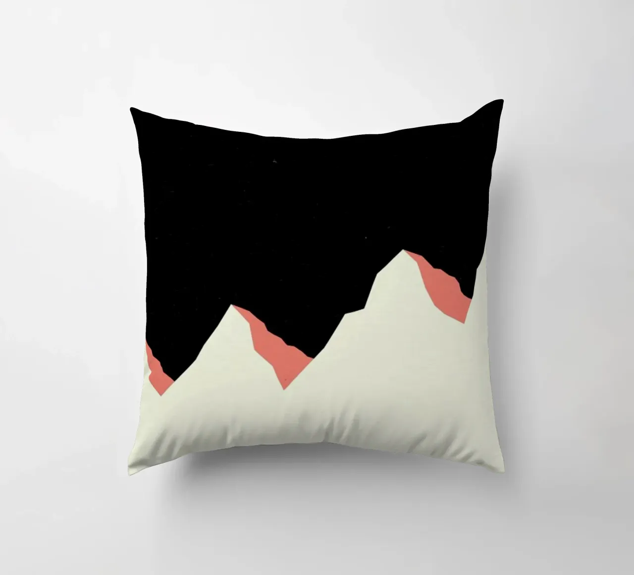 Dark Night White Mountains decorative cushion by Rosi Feist