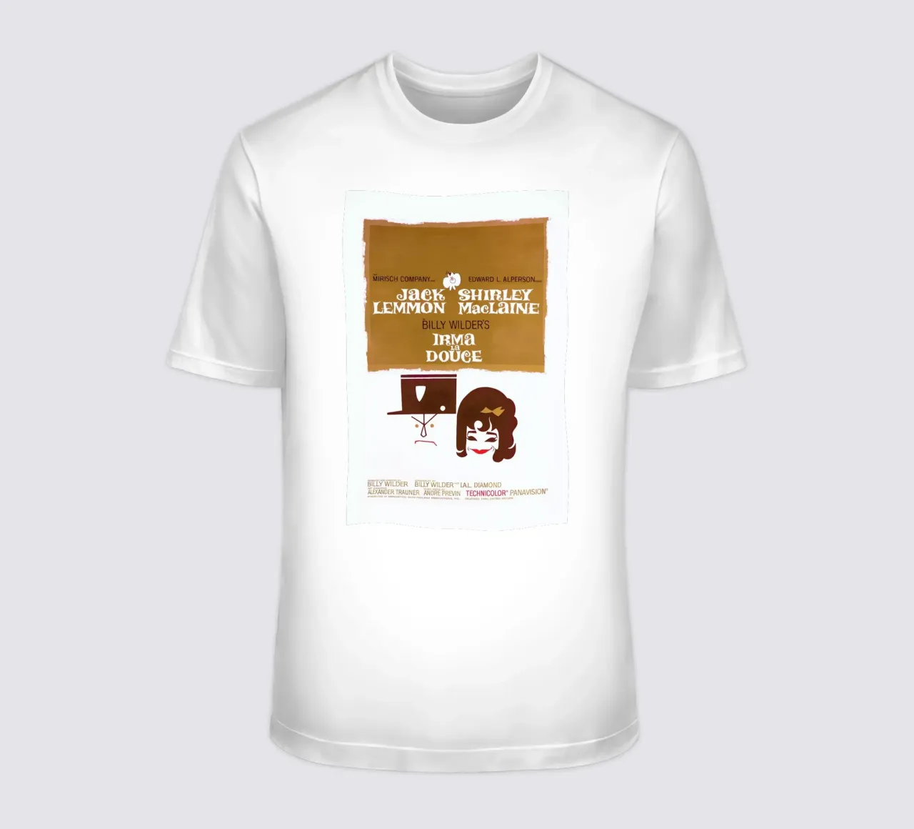 ‘Irma La Douce’ Retro Movie Poster t-shirt da Gallery Print and Art Limited