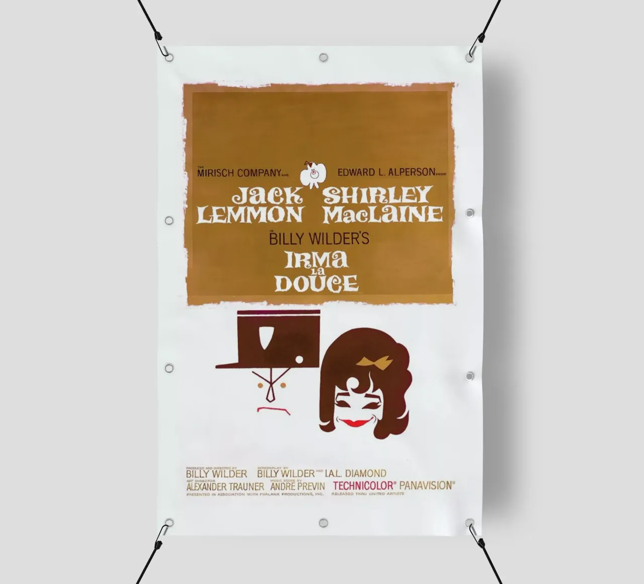 ‘Irma La Douce’ Retro Movie Poster telo in pvc da Gallery Print and Art Limited