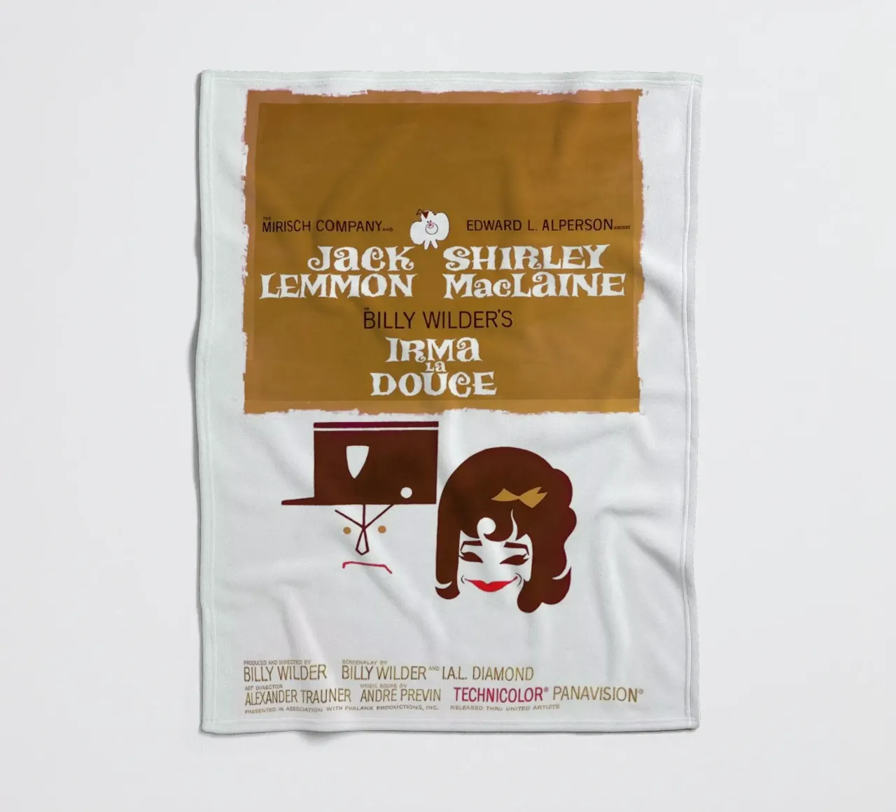 ‘Irma La Douce’ Retro Movie Poster coperta in pile da Gallery Print and Art Limited