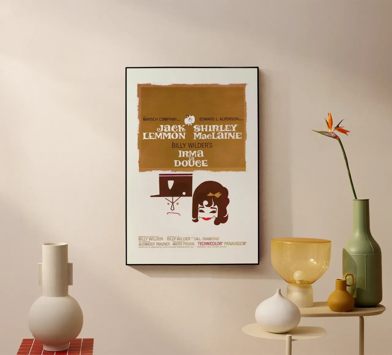 ‘Irma La Douce’ Retro Movie Poster plexiglass da Gallery Print and Art Limited