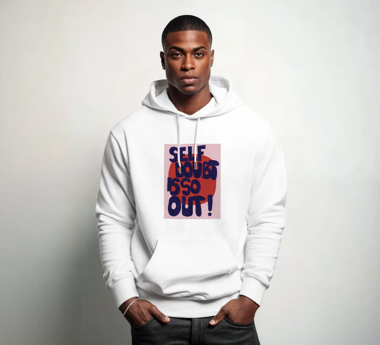 Self Doubt is so out! felpa con cappuccio da thesoulhugclub