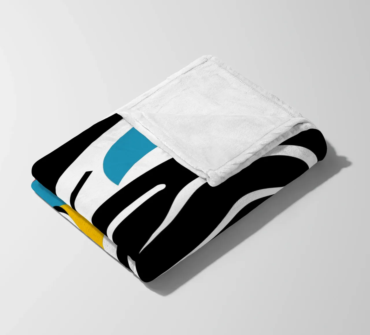 Geometric cat fleece blanket by Mohs