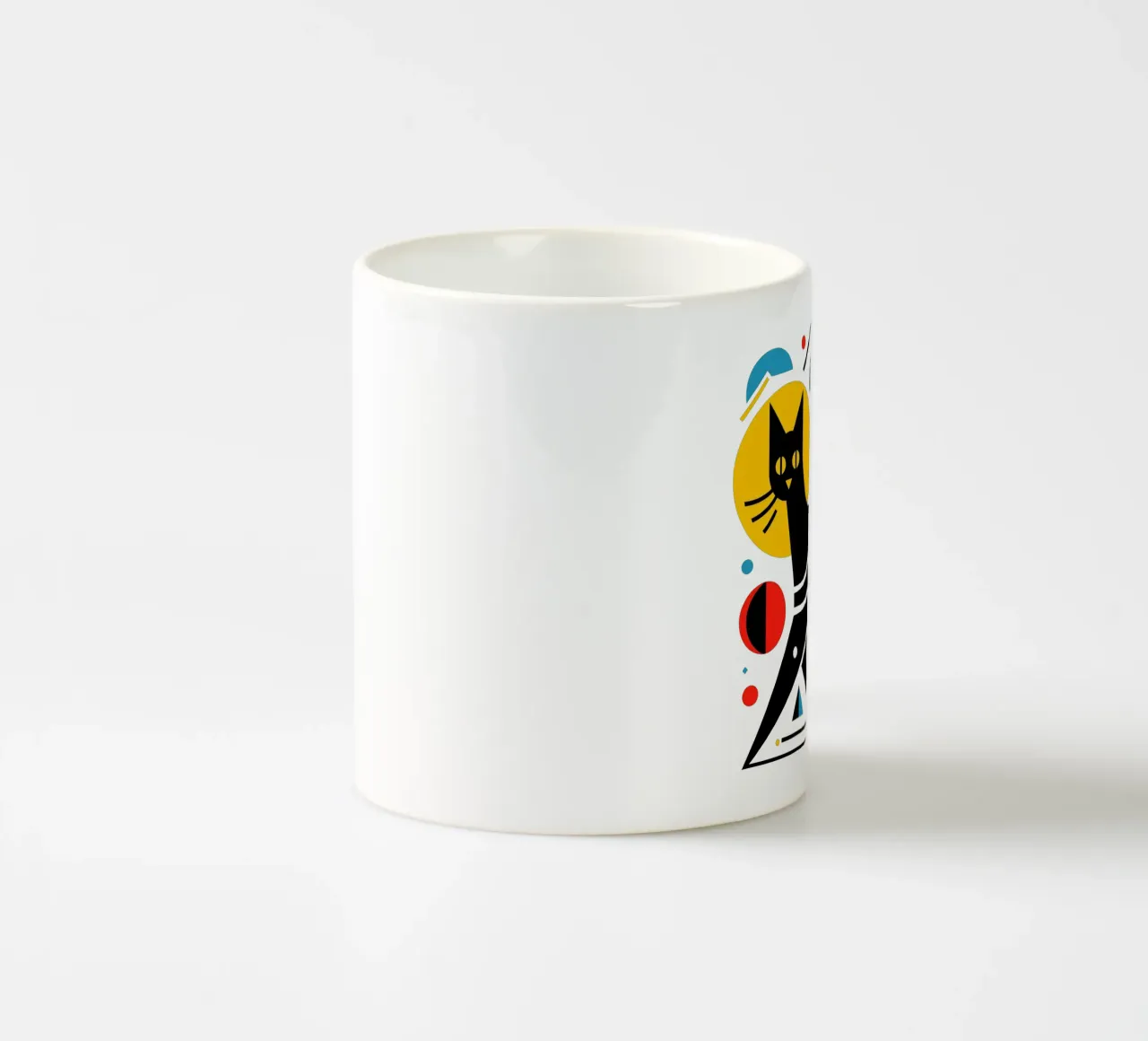 Gatto geometrico tazza in ceramica da Mohs