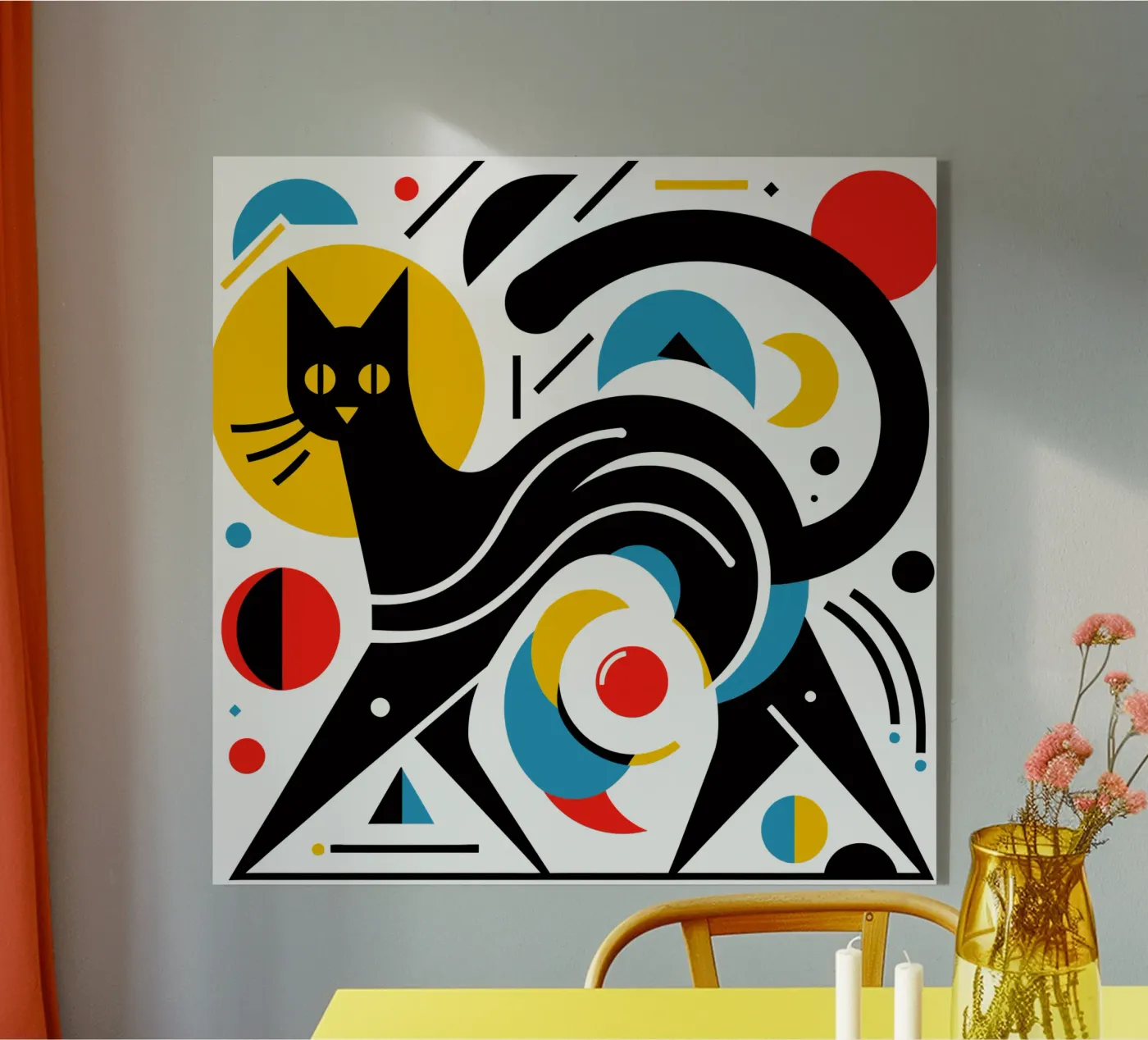 Gatto geometrico plexiglass da Mohs