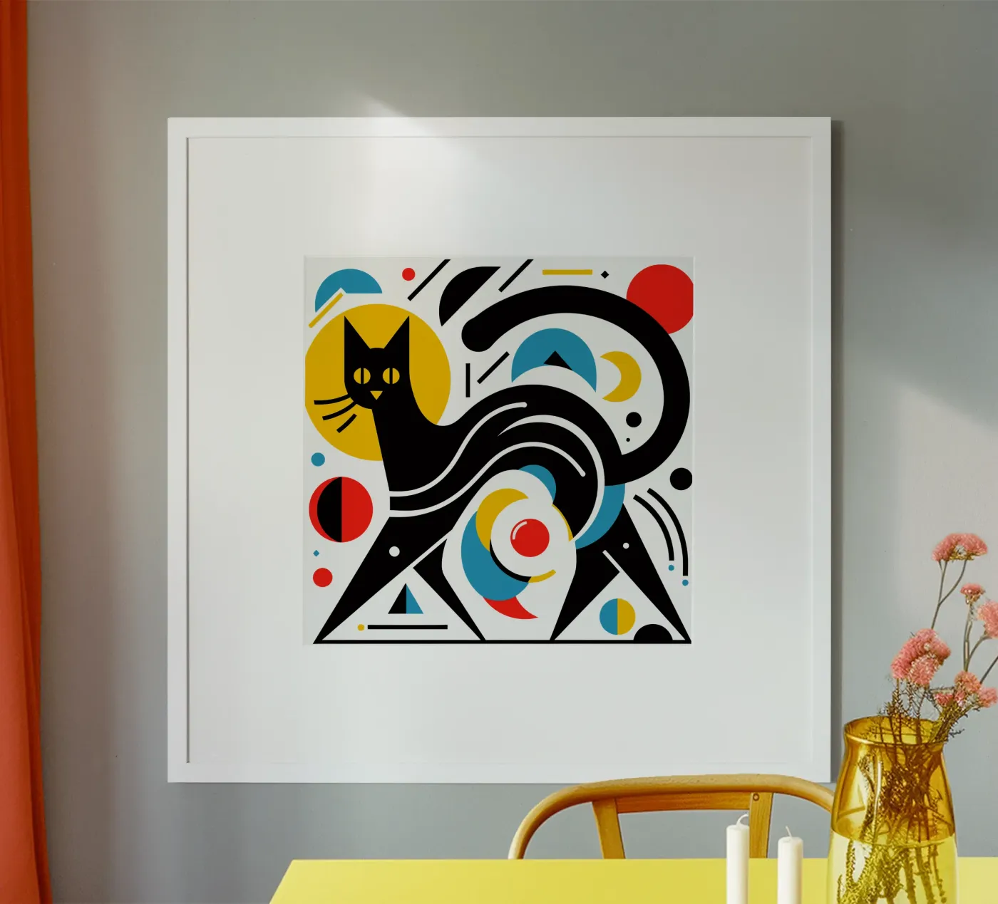 Gatto geometrico poster da Mohs