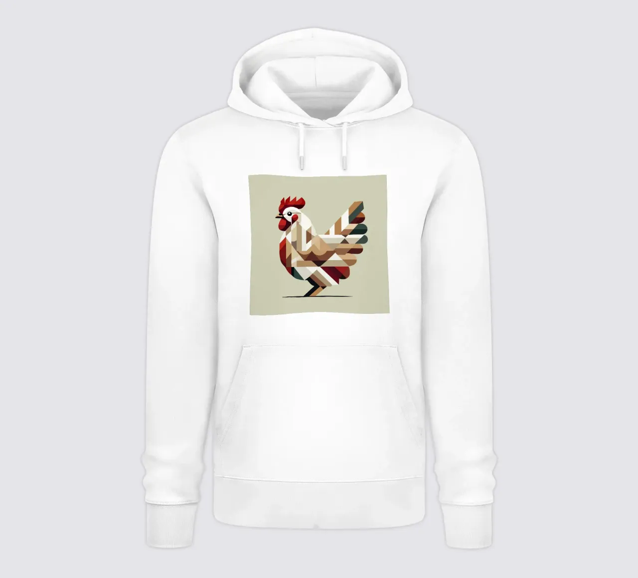 Pollo geometrico in stile poligonale moderno felpa con cappuccio da namosh