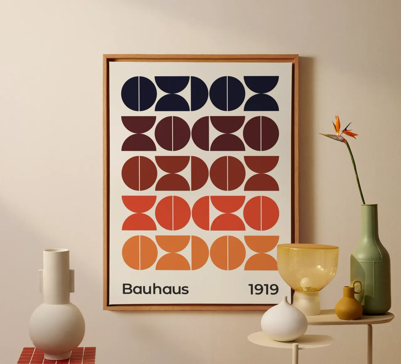 Mostra Bauhaus 1919 Motivo multicolore tela da Paigaam Studio