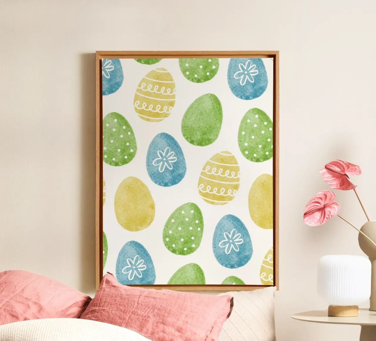 Easter Eggs canvas with Floater frame by Dreamer10