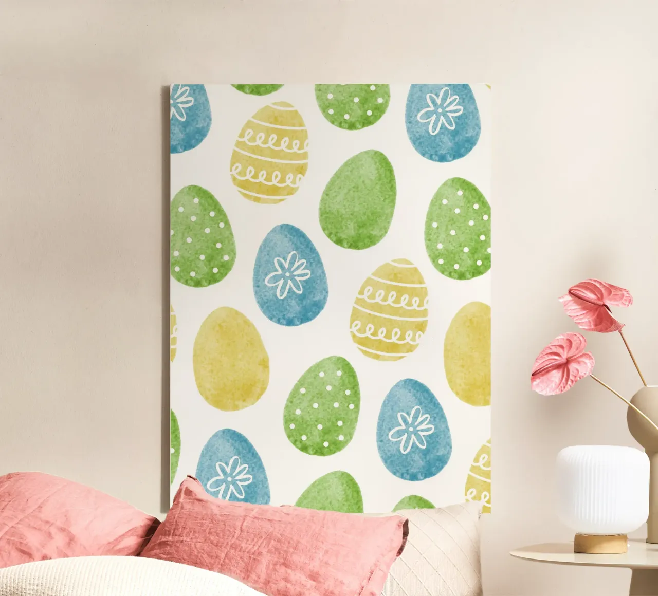 Easter Eggs canvas with Floater frame by Dreamer10