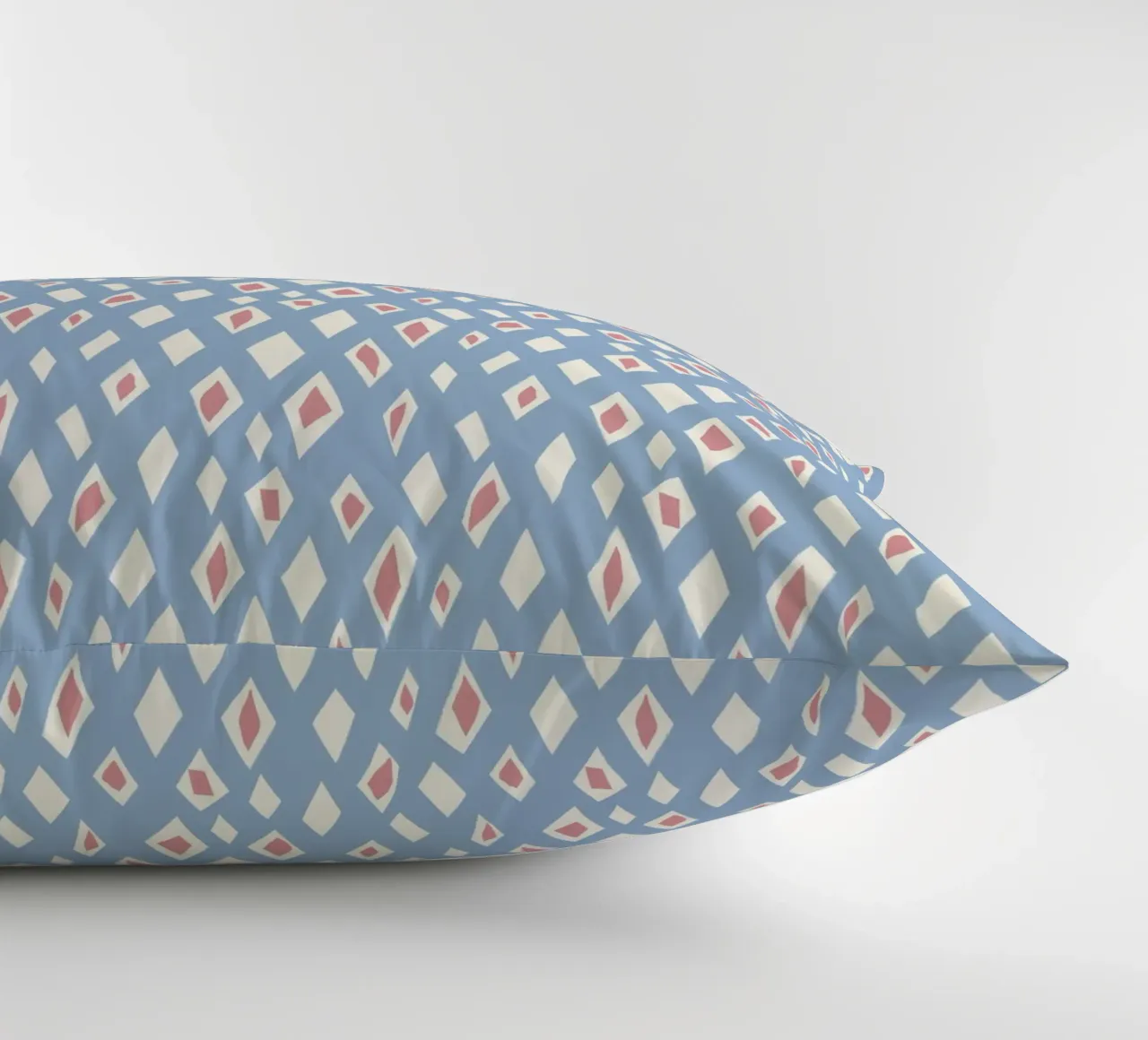 Diamond and ruby seamless pattern decorative cushion by Little Dean
