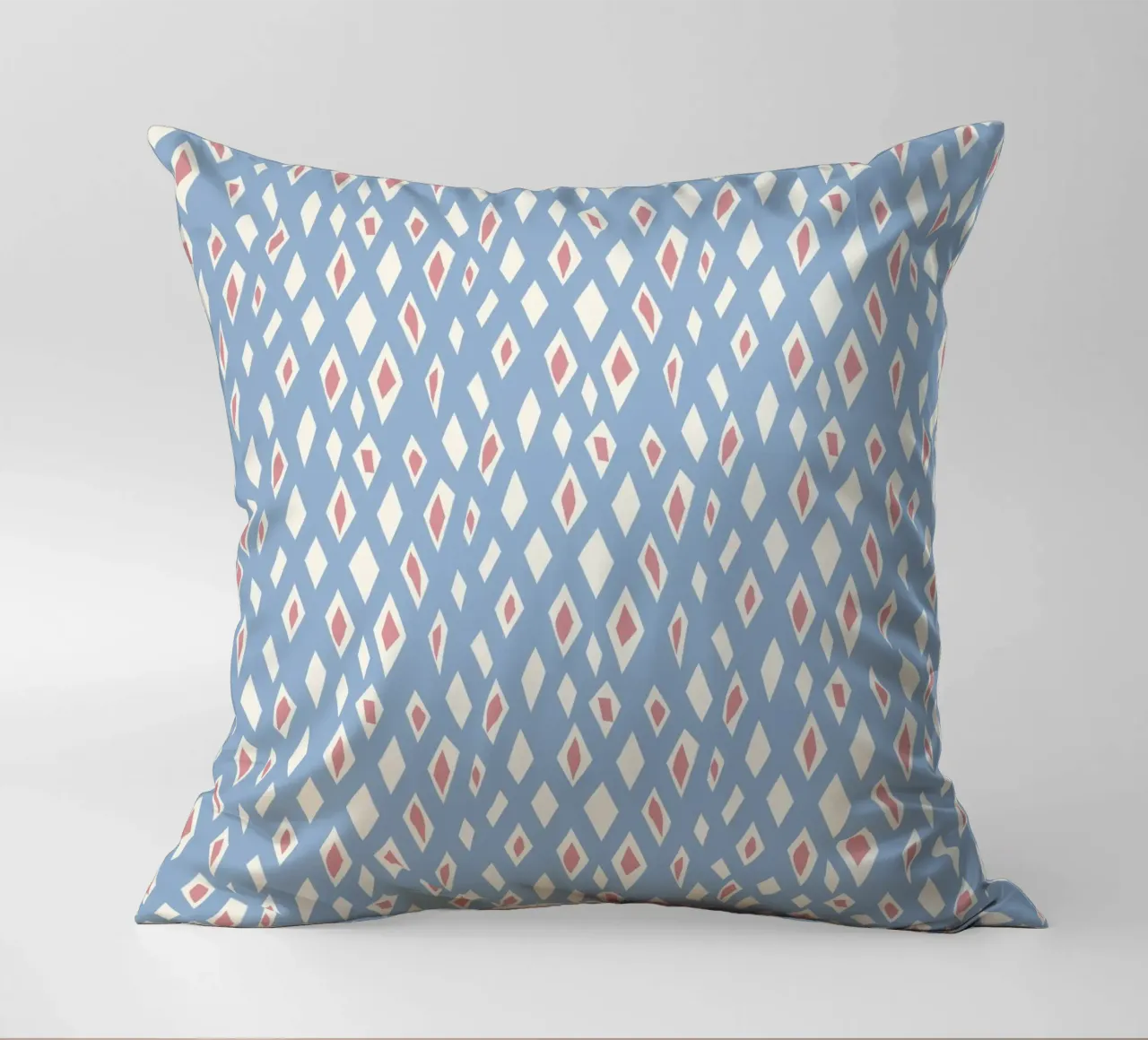 Diamond and ruby seamless pattern decorative cushion by Little Dean