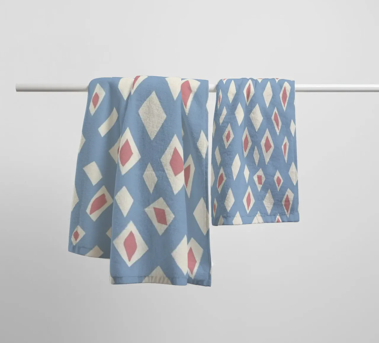 Diamond and ruby seamless pattern towel by Little Dean
