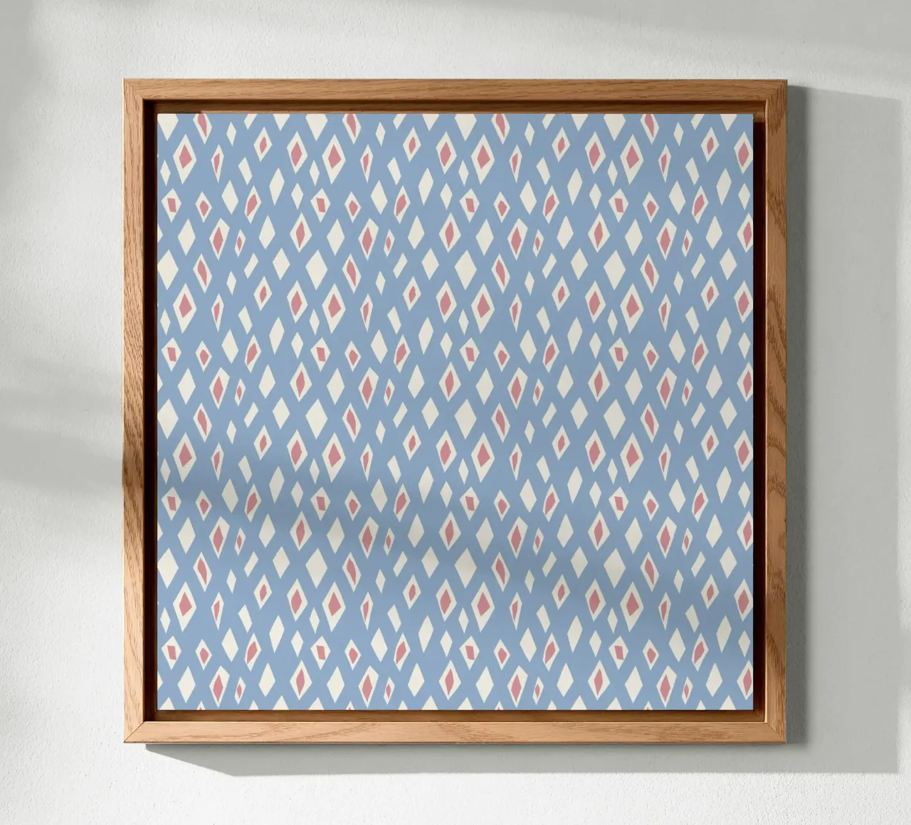 Diamond and ruby seamless pattern alu-dibond by Little Dean