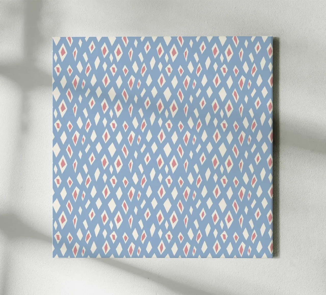 Diamond and ruby seamless pattern canvas by Little Dean