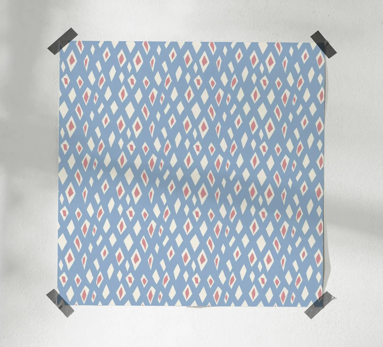 Diamond and ruby seamless pattern hahnemühle by Little Dean