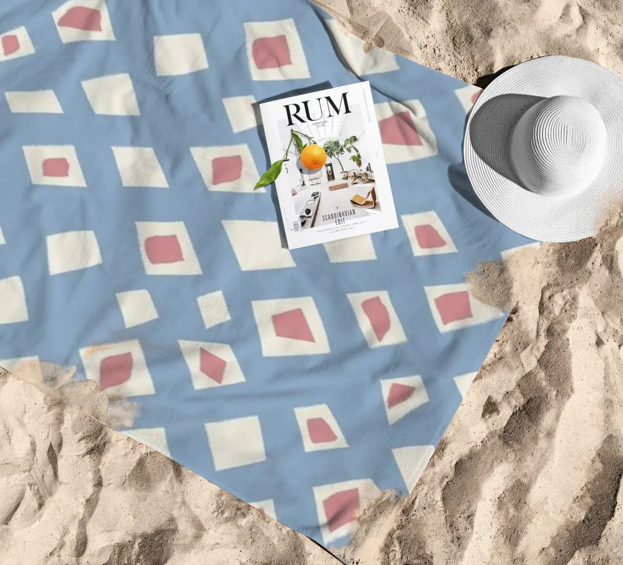 Diamant en robijn naadloos patroon strandhanddoek van Little Dean