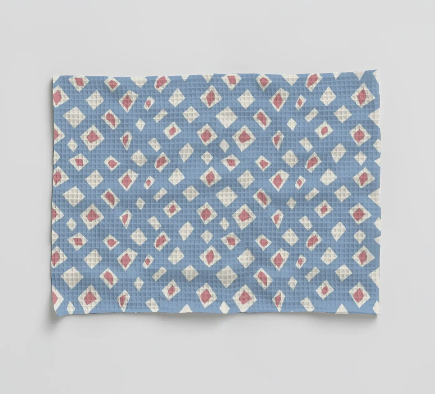 Diamond and ruby seamless pattern tea towel by Little Dean